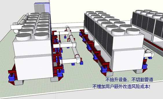 屋頂空調(diào)機(jī)組震動(dòng)噪聲大，不切管道不抬設(shè)備方案這樣做！